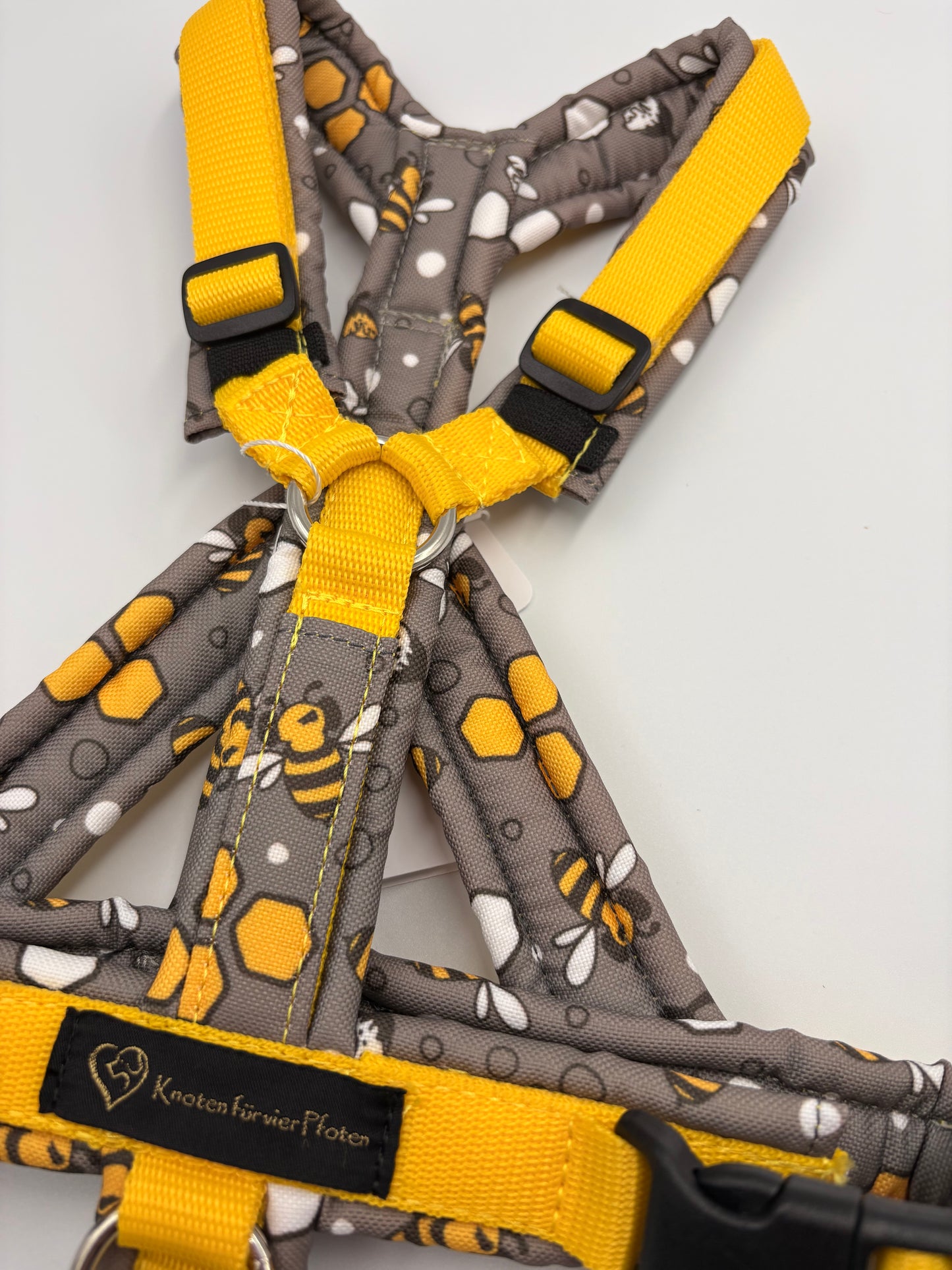 Brustgeschirr Bienen geteilter Steg +Applikation Rückensteg