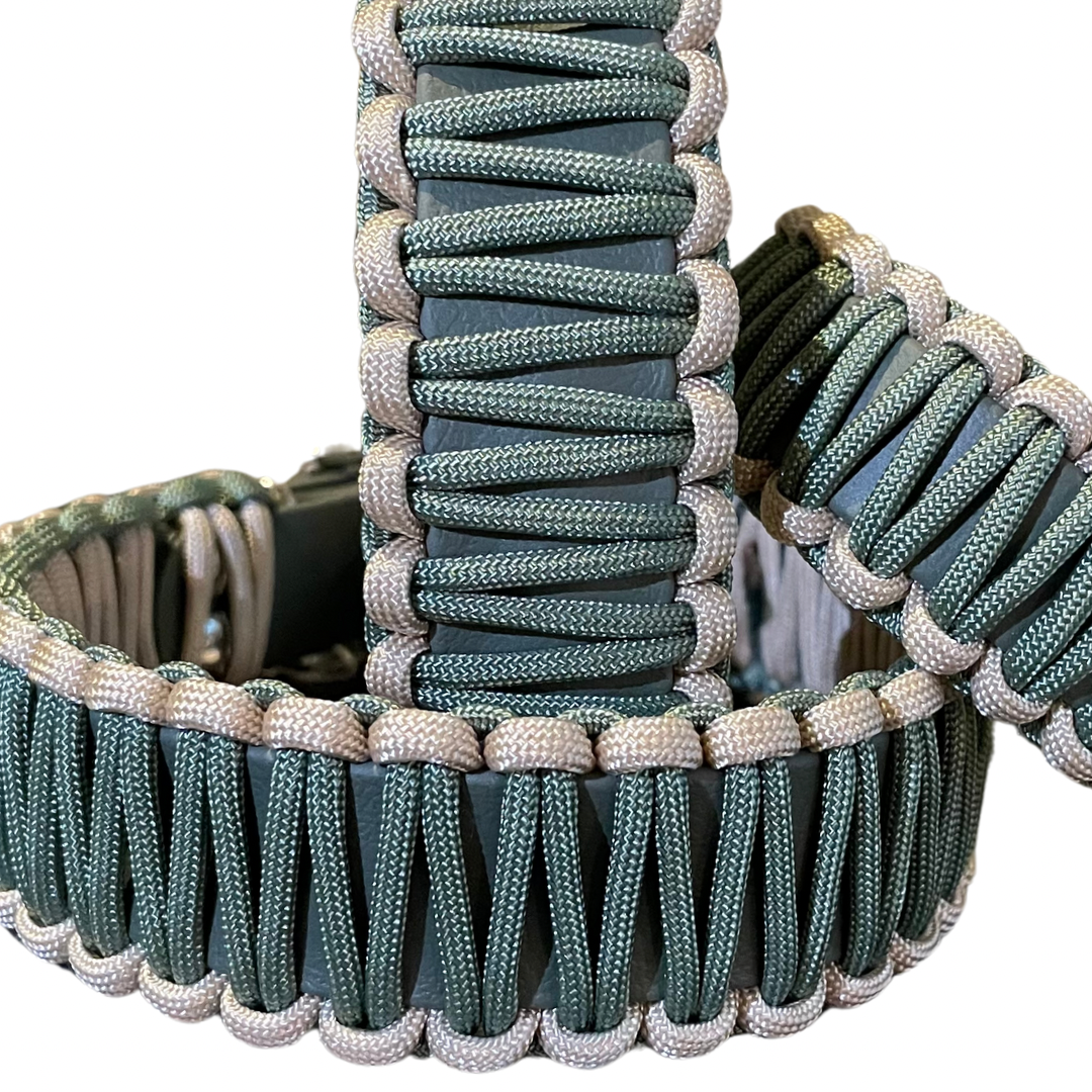 Knoten für vier Pfoten Hundehalsband aus Biothane und Paracord