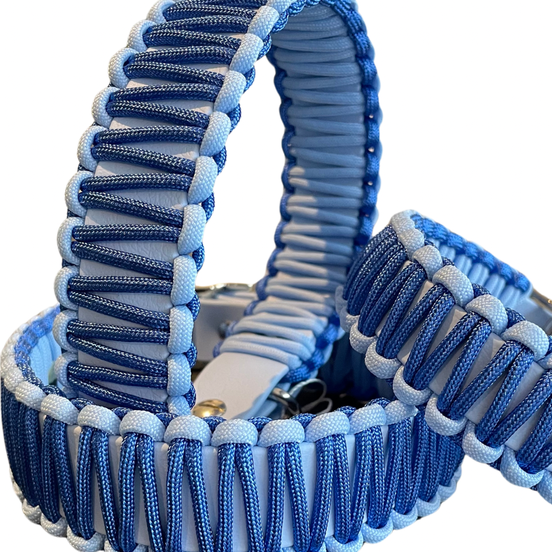 Knoten für vier Pfoten Hundehalsband aus Biothane und Paracord