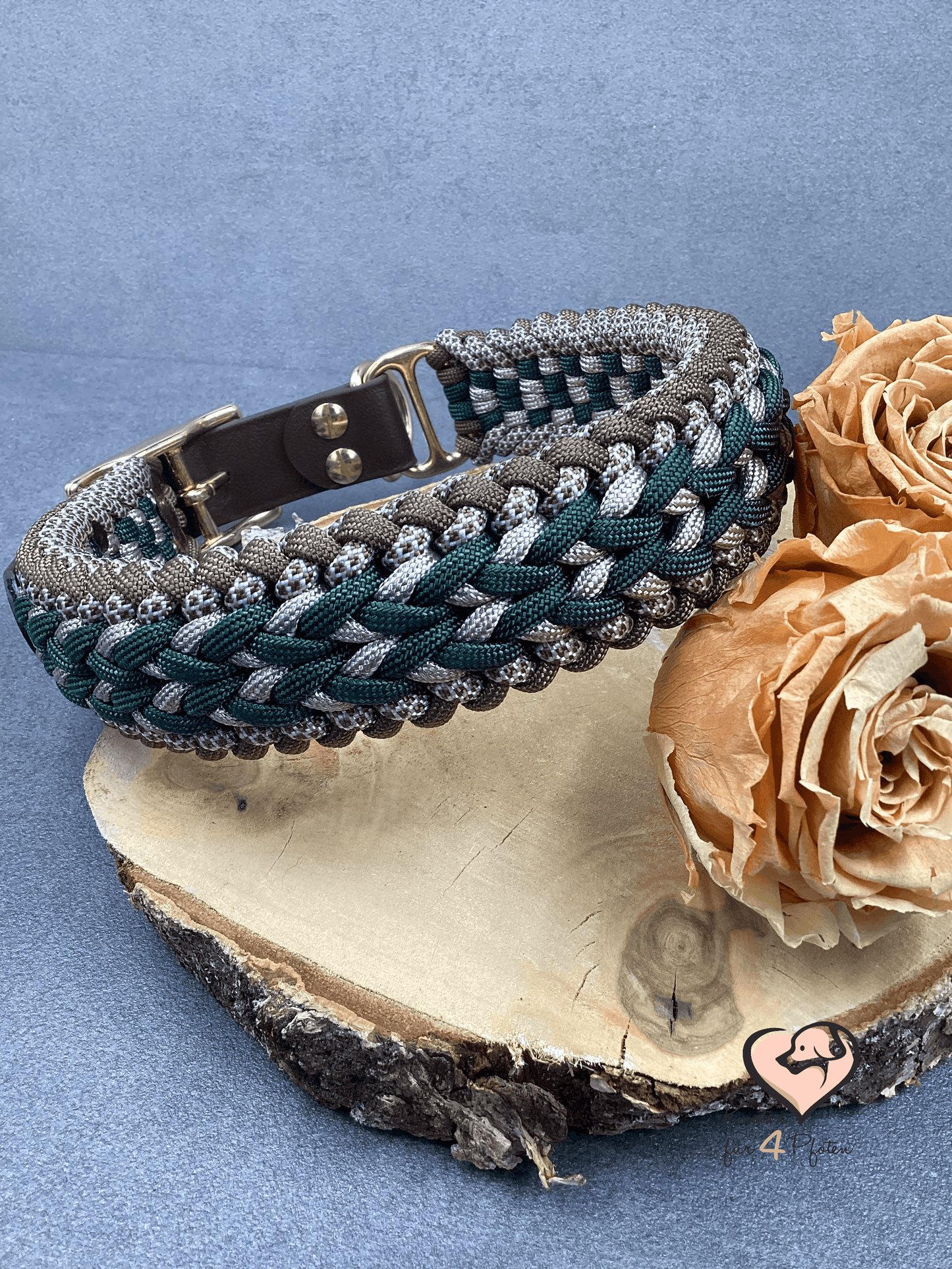 Paracord Halsband mit biothane Verschluss Hundehalsband