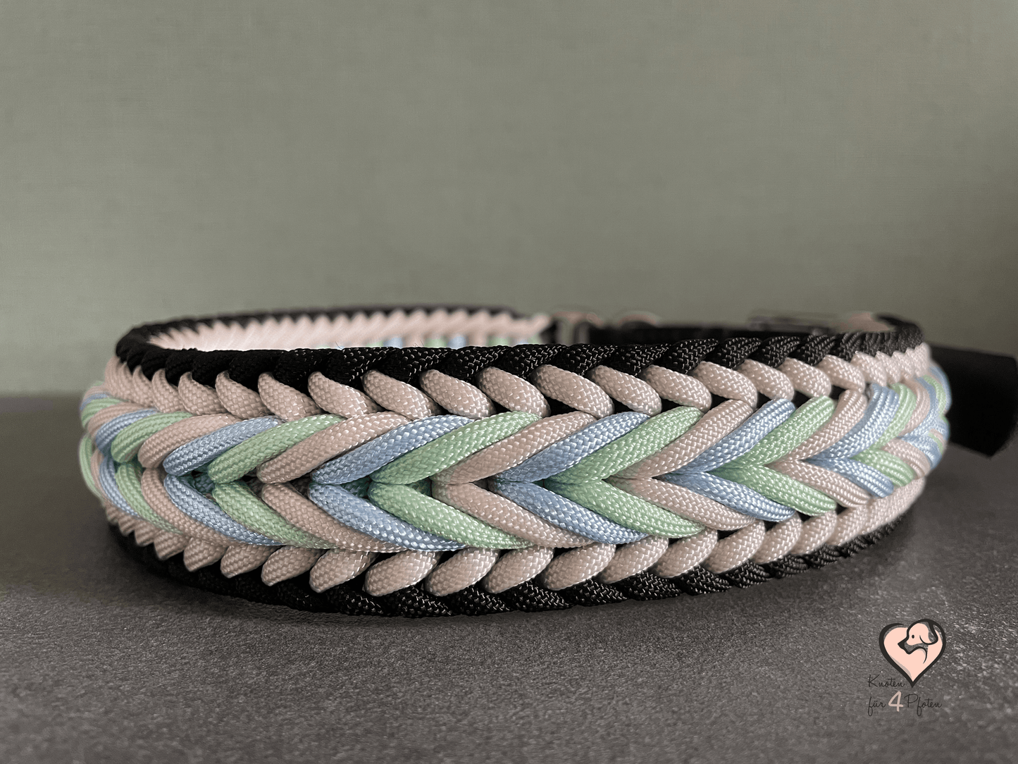 Paracord Halsband mit biothane Verschluss verstellbar