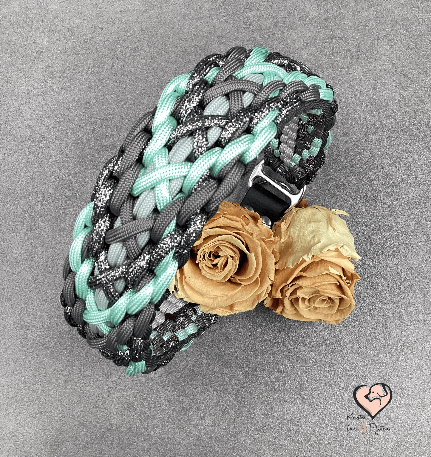 Paracord Halsband mit biothane Verschluss Hundehalsband