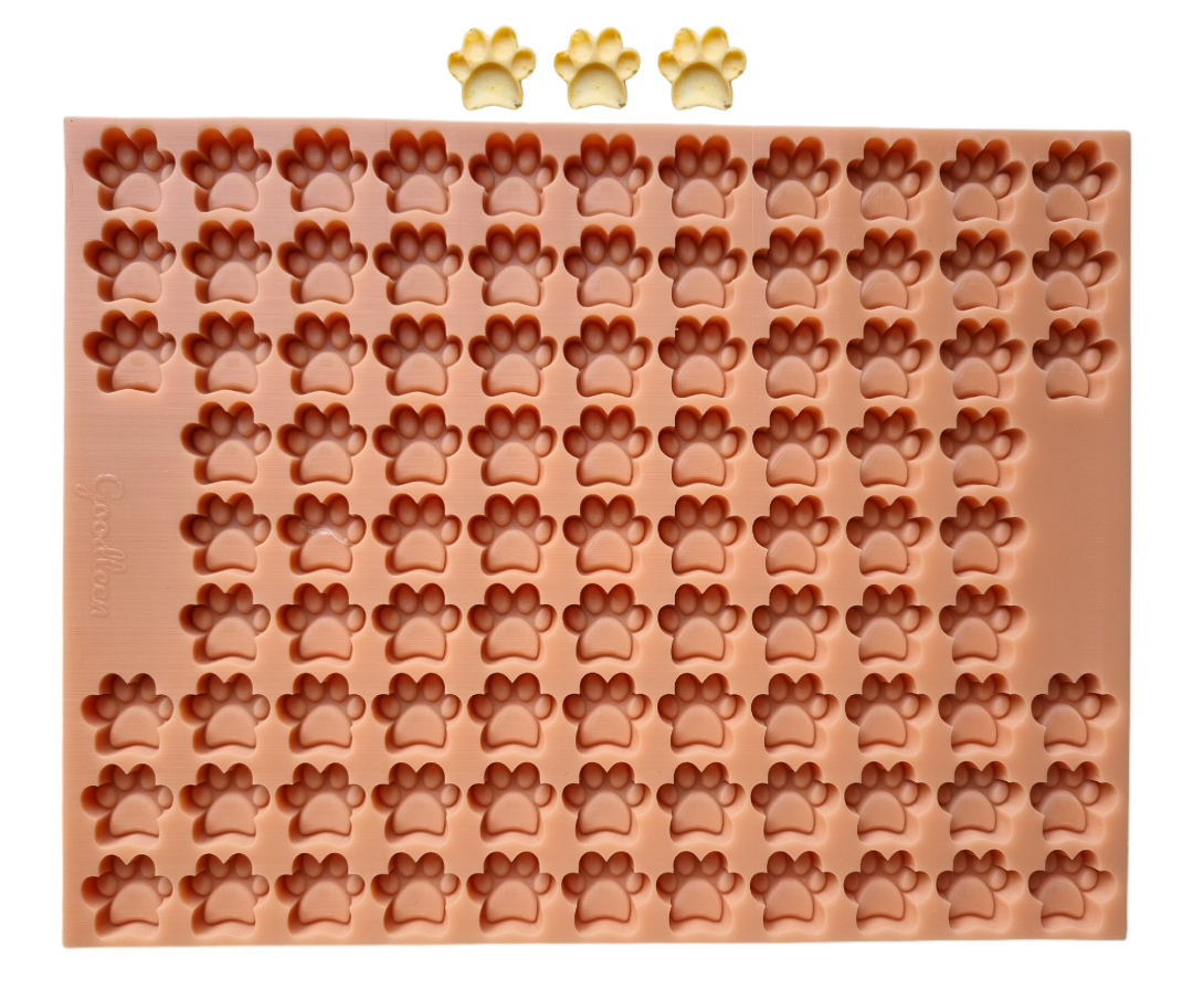 Backmatte für Hundekekse aus Silikon im Pfötchen Optik