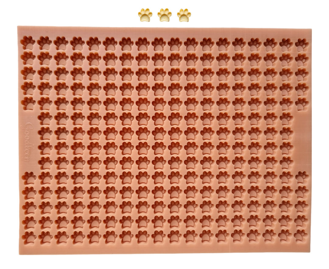 Backmatte für Hundekekse aus Silikon in Pfötchen Optik klein