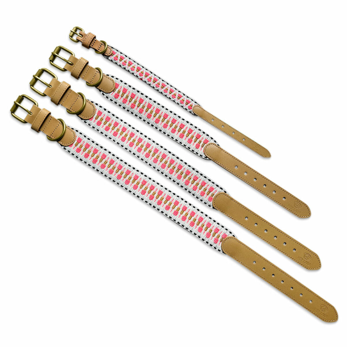 Knoten für vier Pfoten Hundehalsband  Pink Beige Hey Lana
