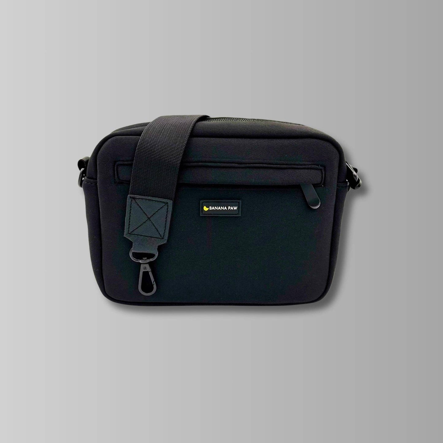 Gassi Tasche schwarz, BananaPaw, Stoff Neopren, Knoten für vier Pfoten