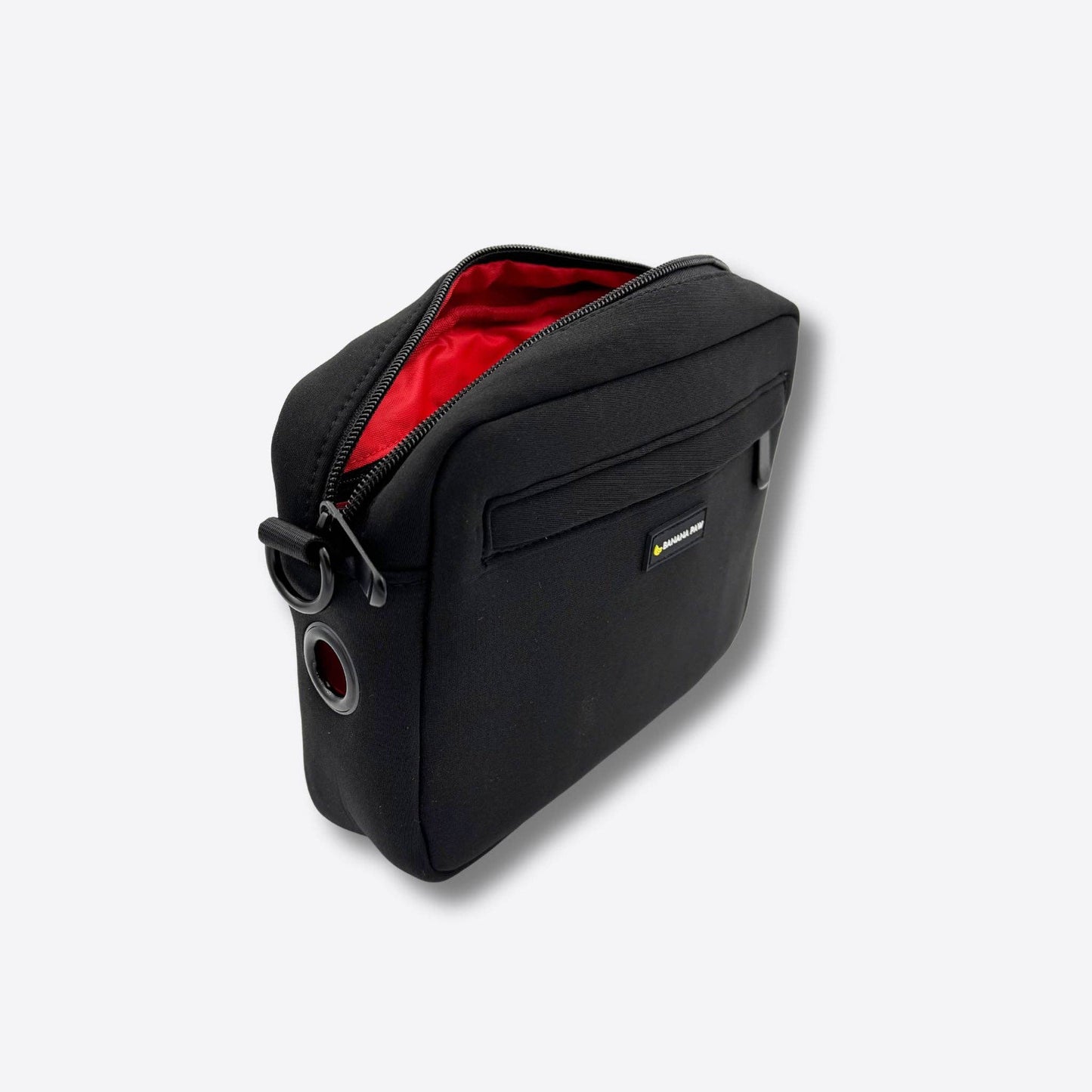Gassi Tasche schwarz, BananaPaw, Stoff Neopren, Knoten für vier Pfoten