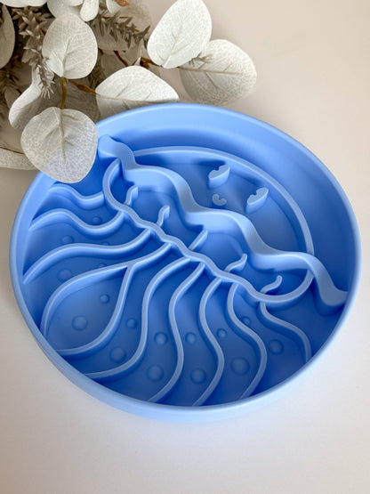 Slow Bowl Jellyfish für Hunde, Schleckmatte, Lick Mat, 