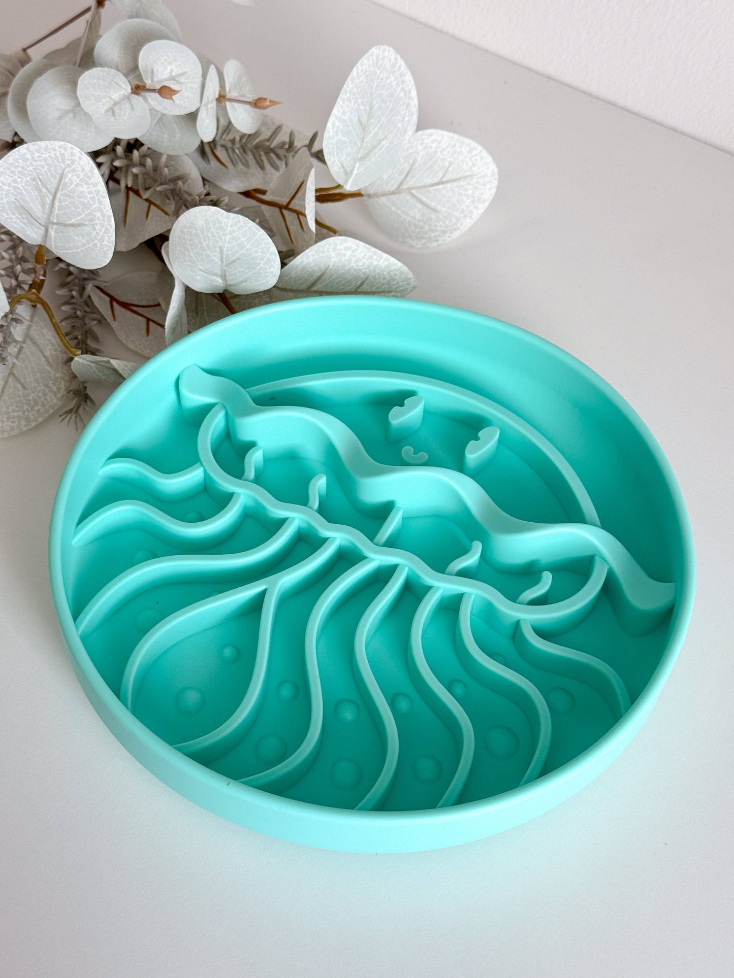 Slow Bowl Jellyfish für Hunde, Schleckmatte, Lick Mat, 