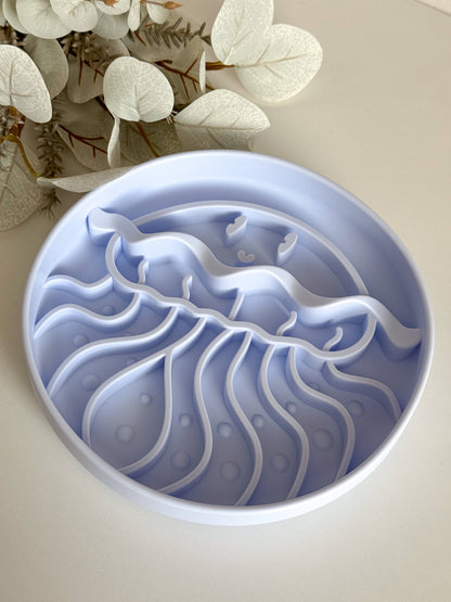 Slow Bowl Jellyfish für Hunde, Schleckmatte, Lick Mat, 
