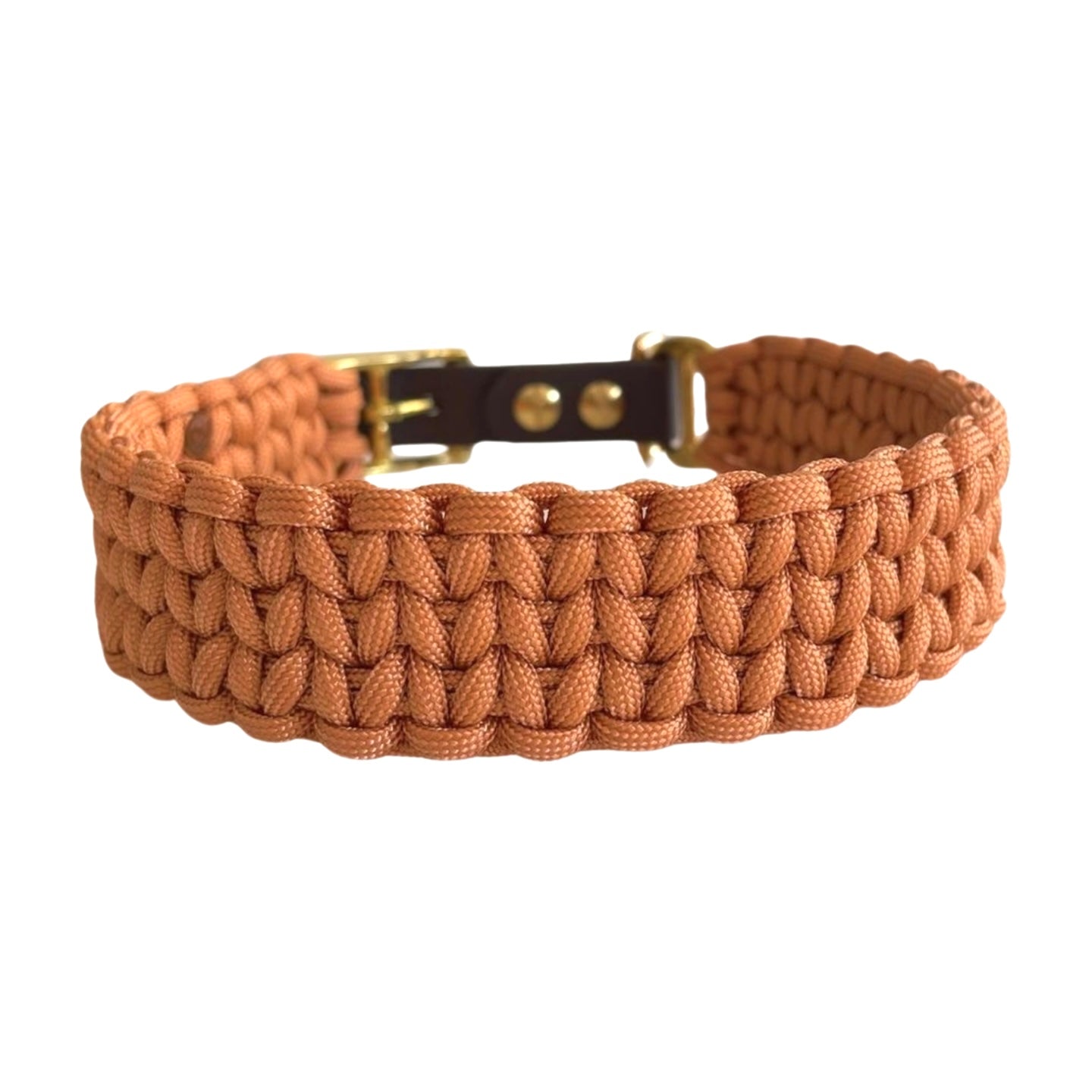 Paracord Hundehalsband Kupfer Knoten für vier Pfoten