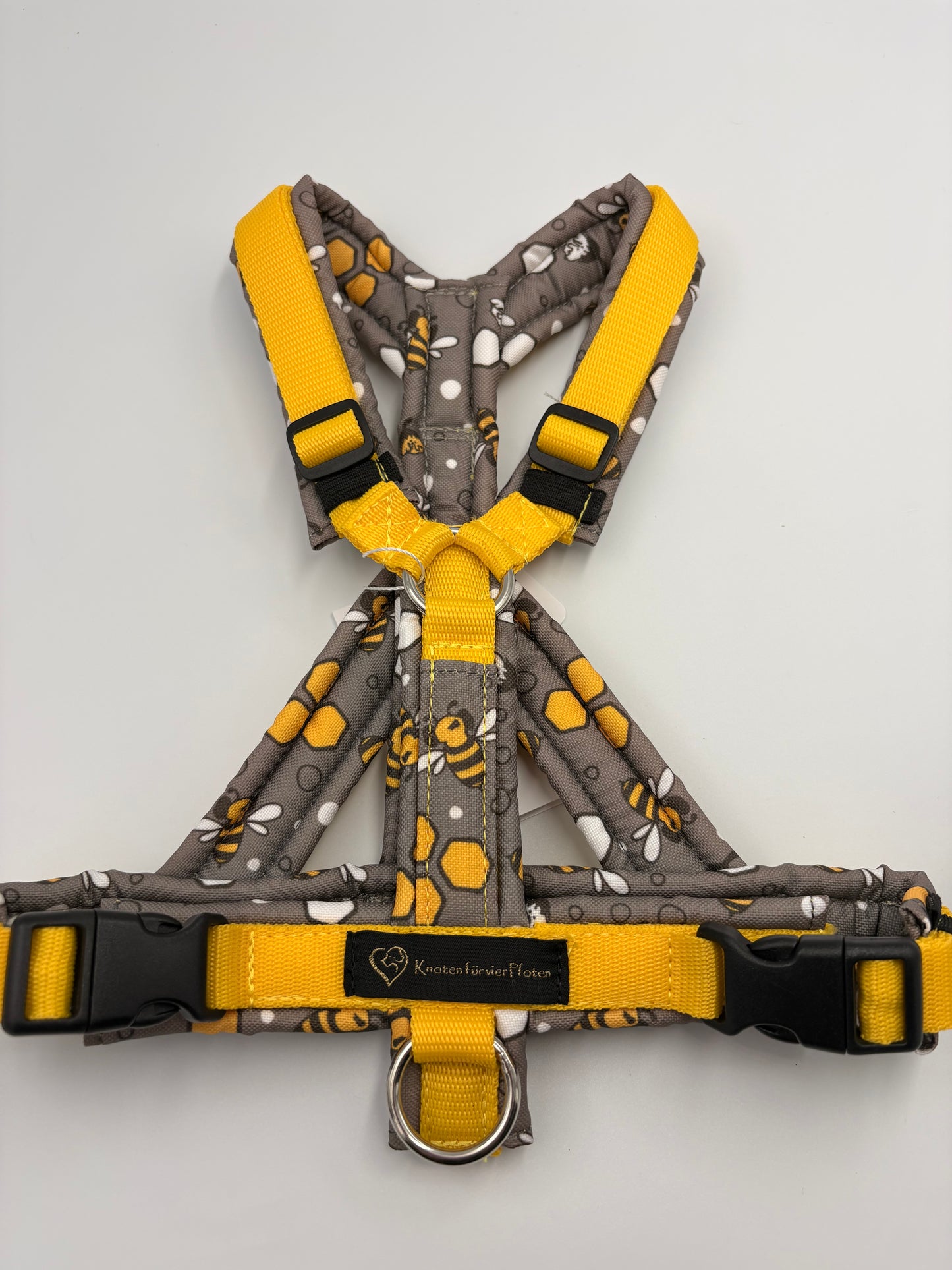 Brustgeschirr Bienen geteilter Steg +Applikation Rückensteg