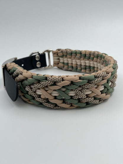 Paracord Hundehalsband  Creme  Knoten für vier Pfoten