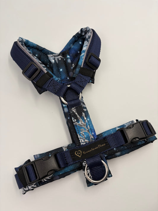 Brustgeschirr Modell “Eiskristalle“ reflektierend