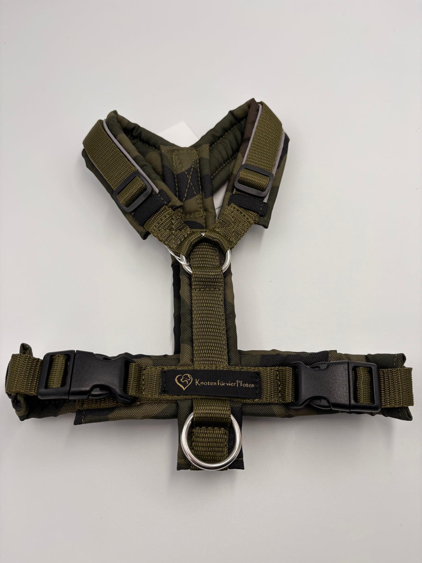 Brustgeschirr Camouflage/oliv reflektierend