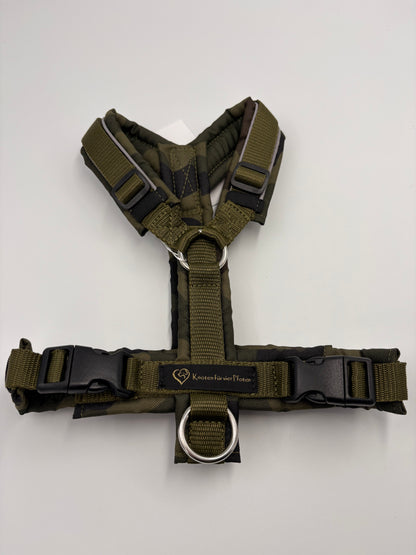 Brustgeschirr Camouflage/oliv reflektierend