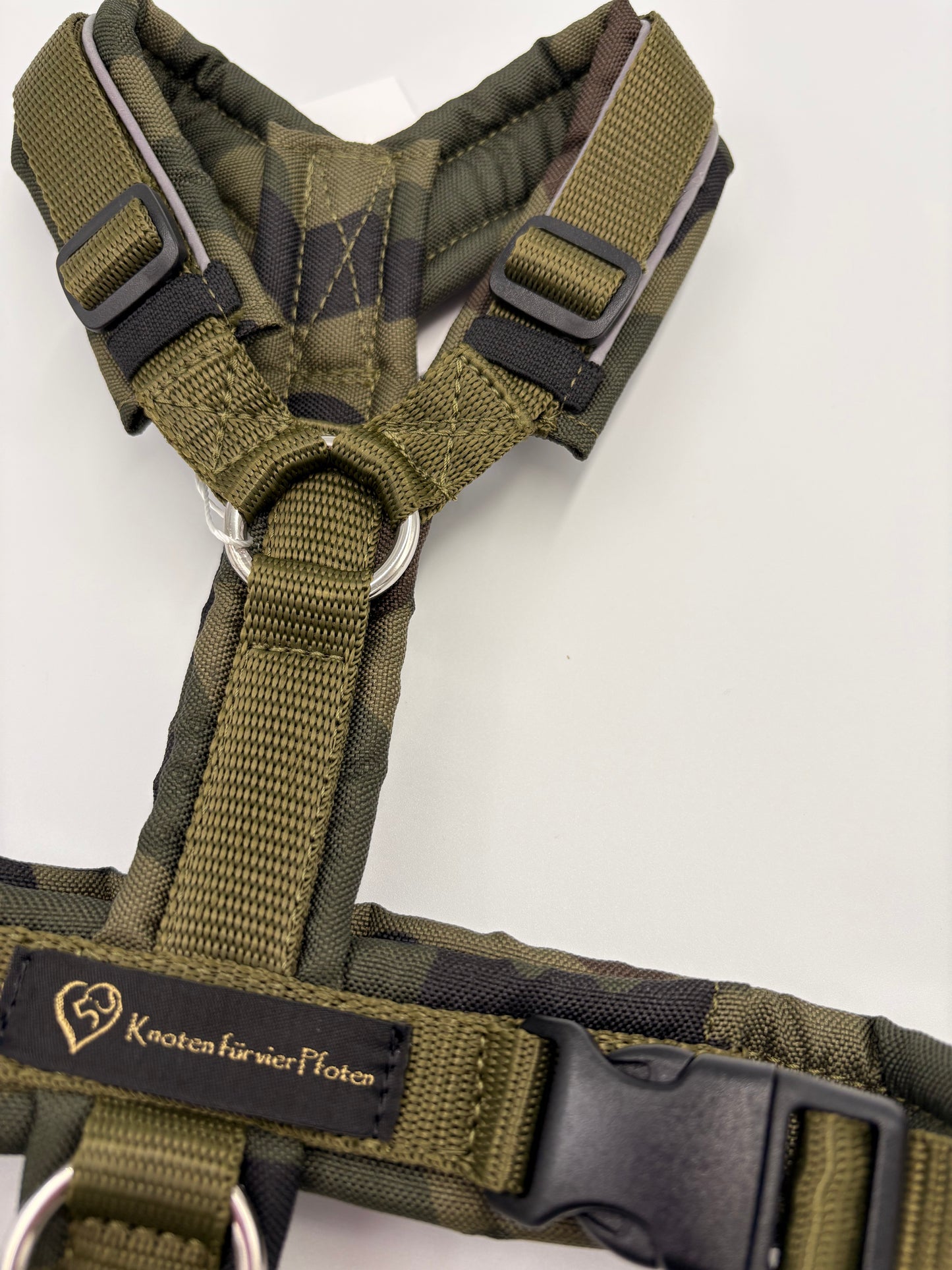 Brustgeschirr Camouflage/oliv reflektierend