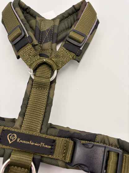 Brustgeschirr Camouflage/oliv reflektierend