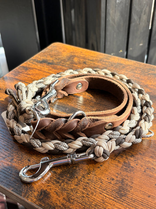 Paracord X Leder Hundeleine