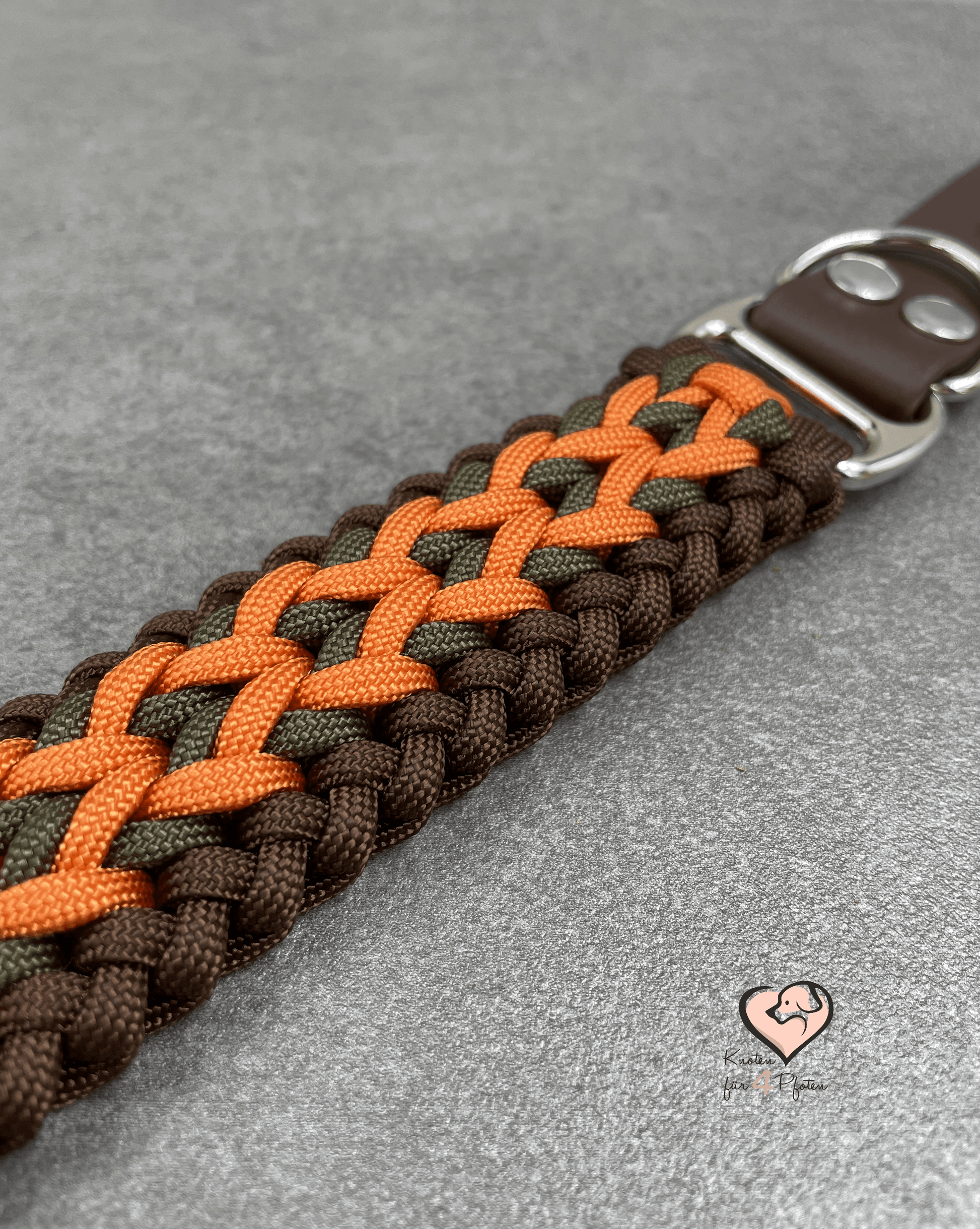 Paracord Halsband mit biothane Verschluss Hundehalsband 