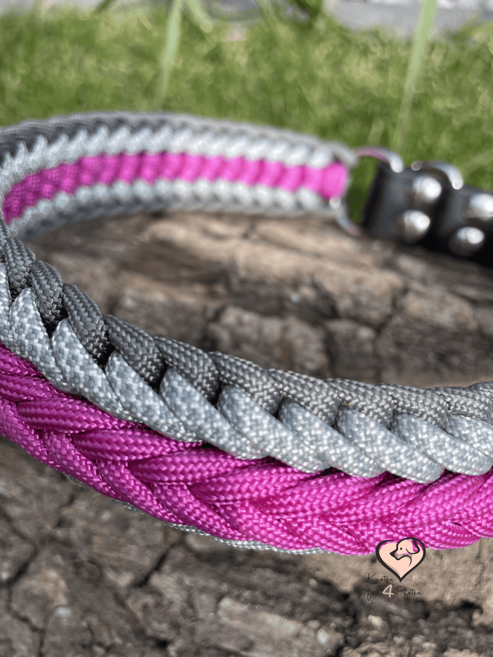 Paracord Halsband mit biothane Verschluss Hundehalsband verstellbar