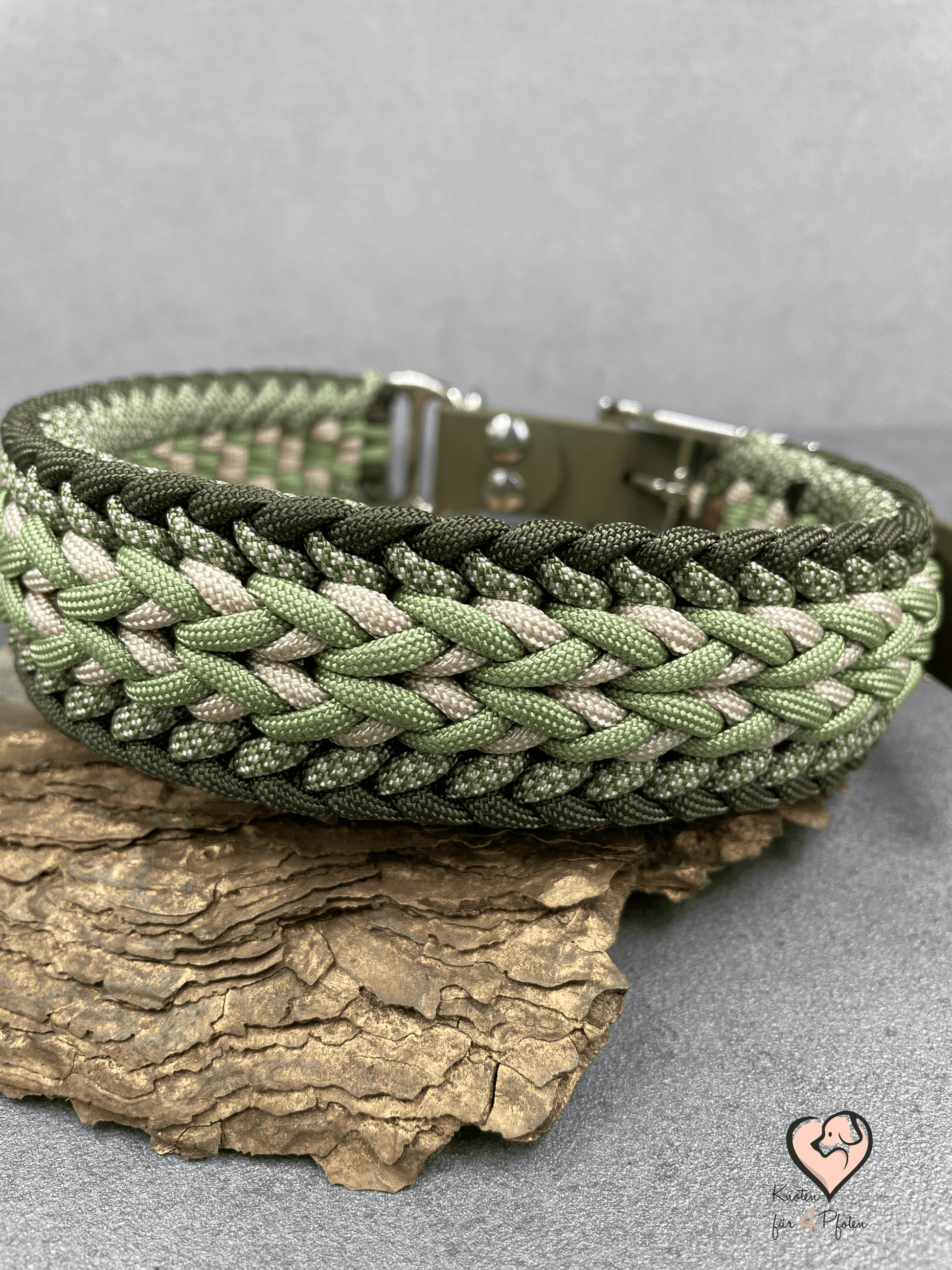 Paracord Halsband mit biothane Verschluss Hundehalsband 