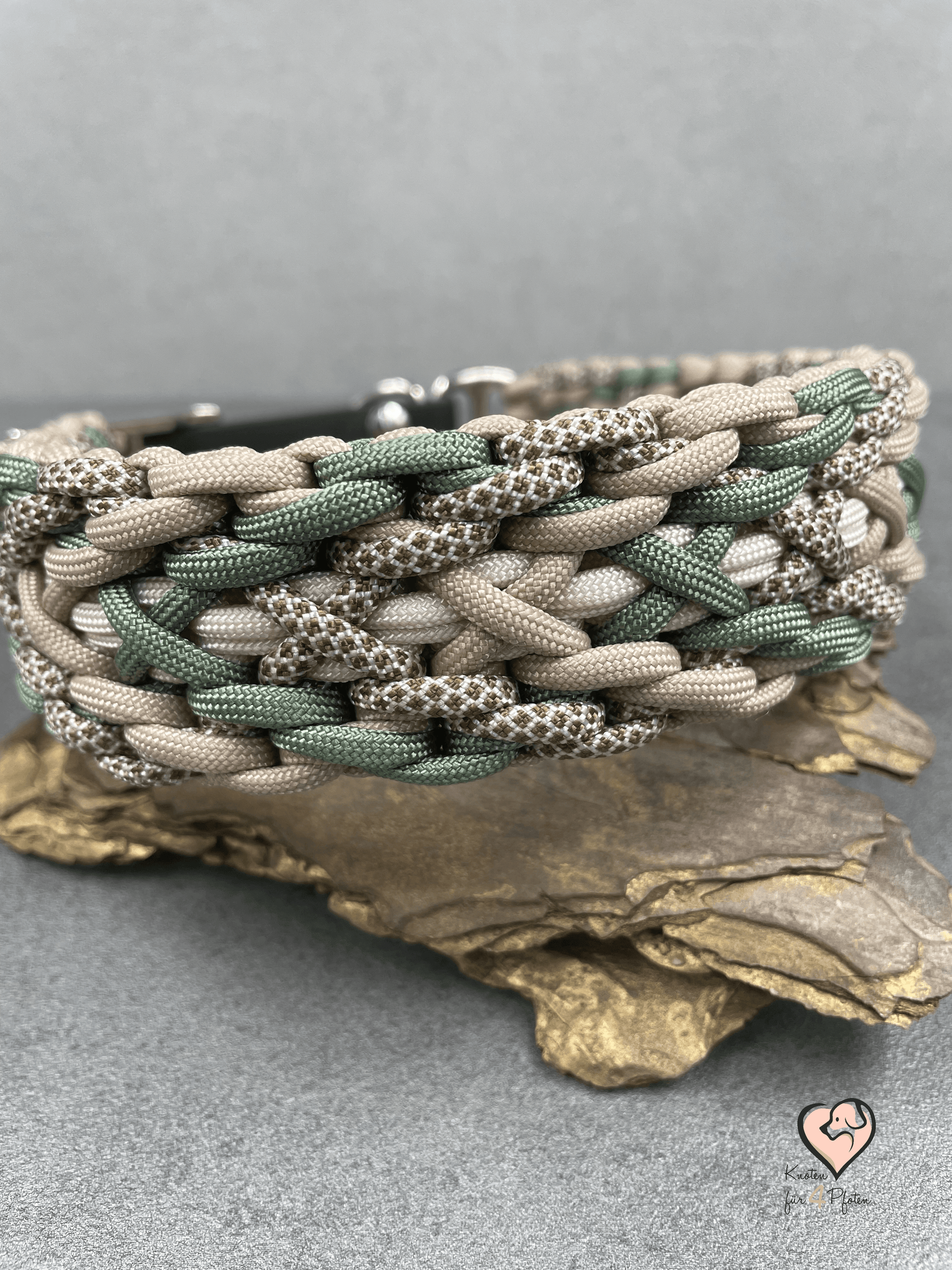 Paracord Halsband mit biothane Verschluss verstellbar 