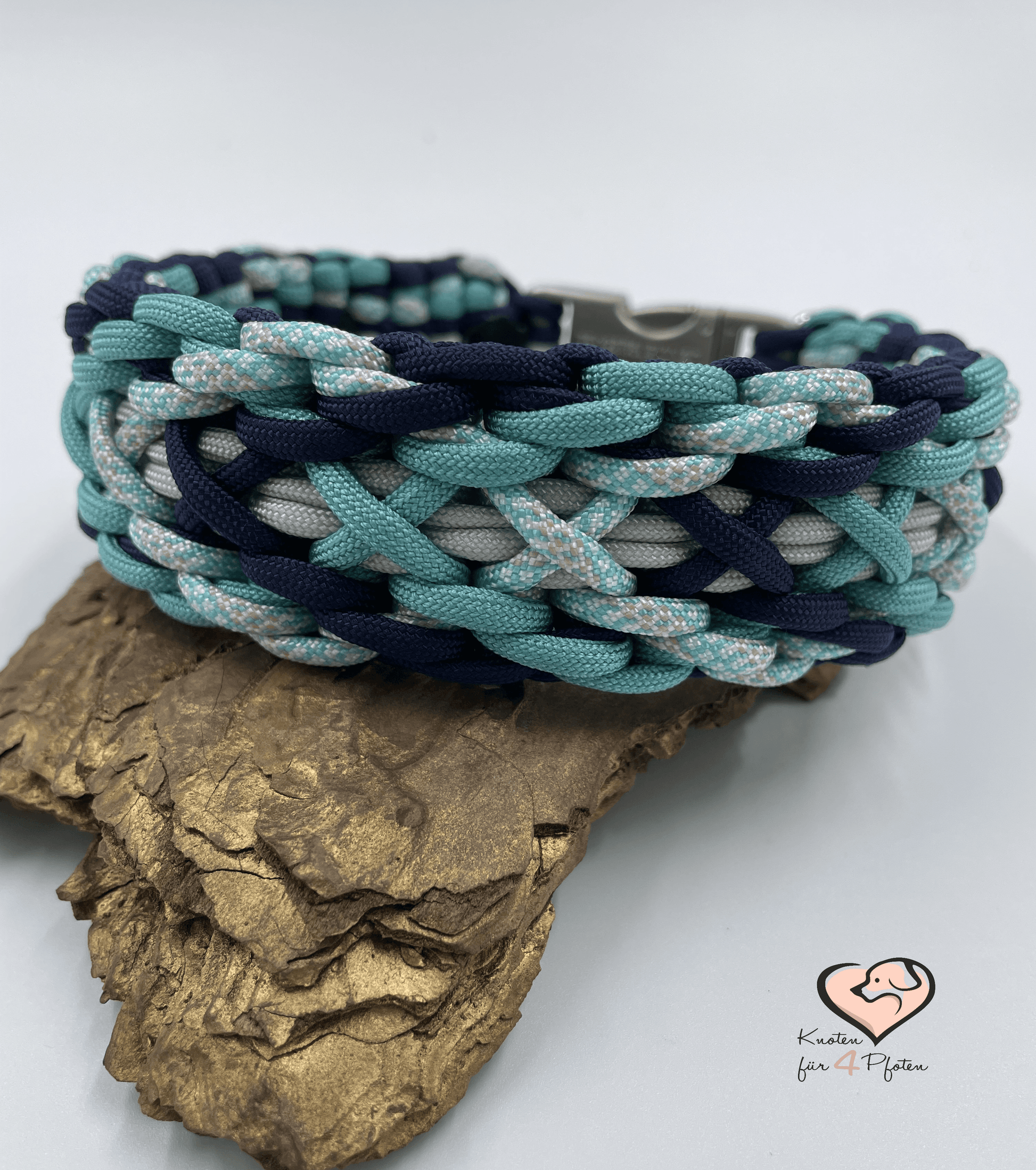 Paracord Halsband mit biothane Verschluss Hundehalsband 