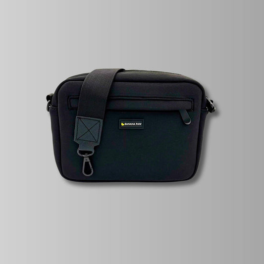 Gassi Tasche schwarz, BananaPaw, Stoff Neopren, Knoten für vier Pfoten