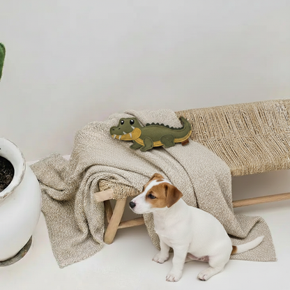 BUDDY. Hundespielzeug aus Leder für kleine Hunde "Krokodil"