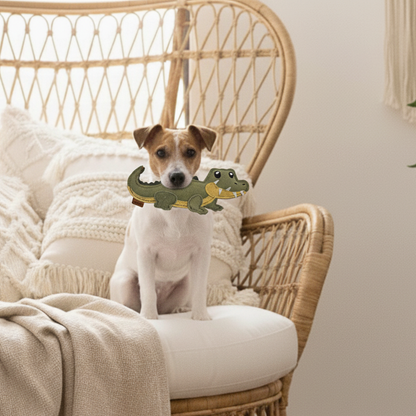 BUDDY. Hundespielzeug aus Leder für kleine Hunde "Krokodil"