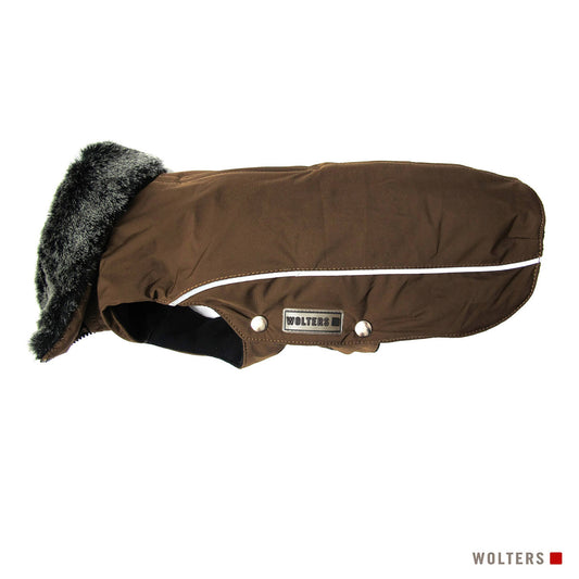 Knoten für vier Pfoten Hundemantel Winter Braun