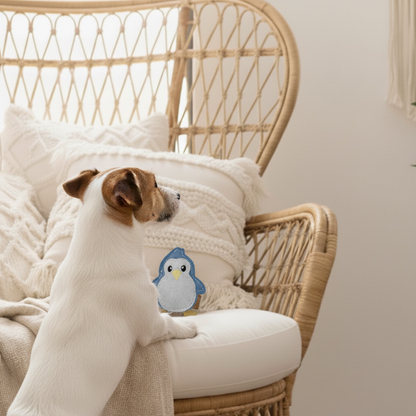 BUDDY. Hundespielzeug aus Leder für kleine Hunde "Pinguin"